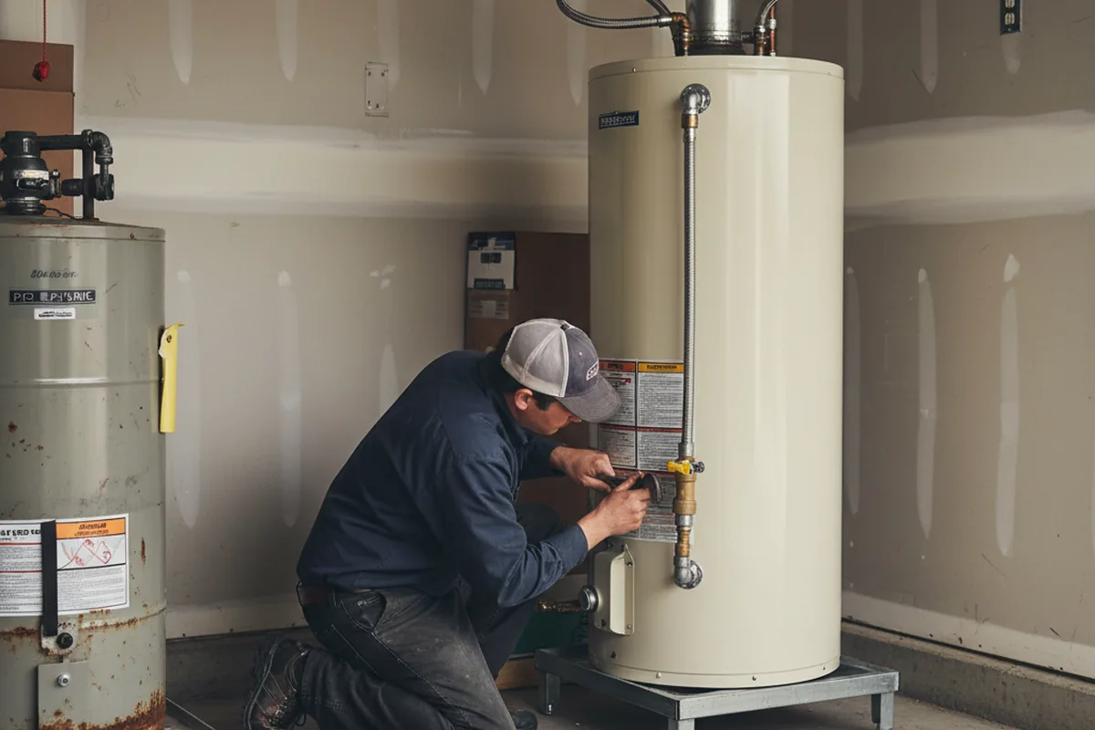 Water heater and shutoff valve replacement in Cibolo