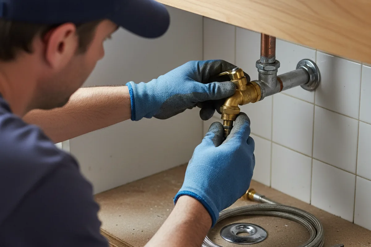 Shutoff valve and fitting work during Emergency Plumbing in Cibolo